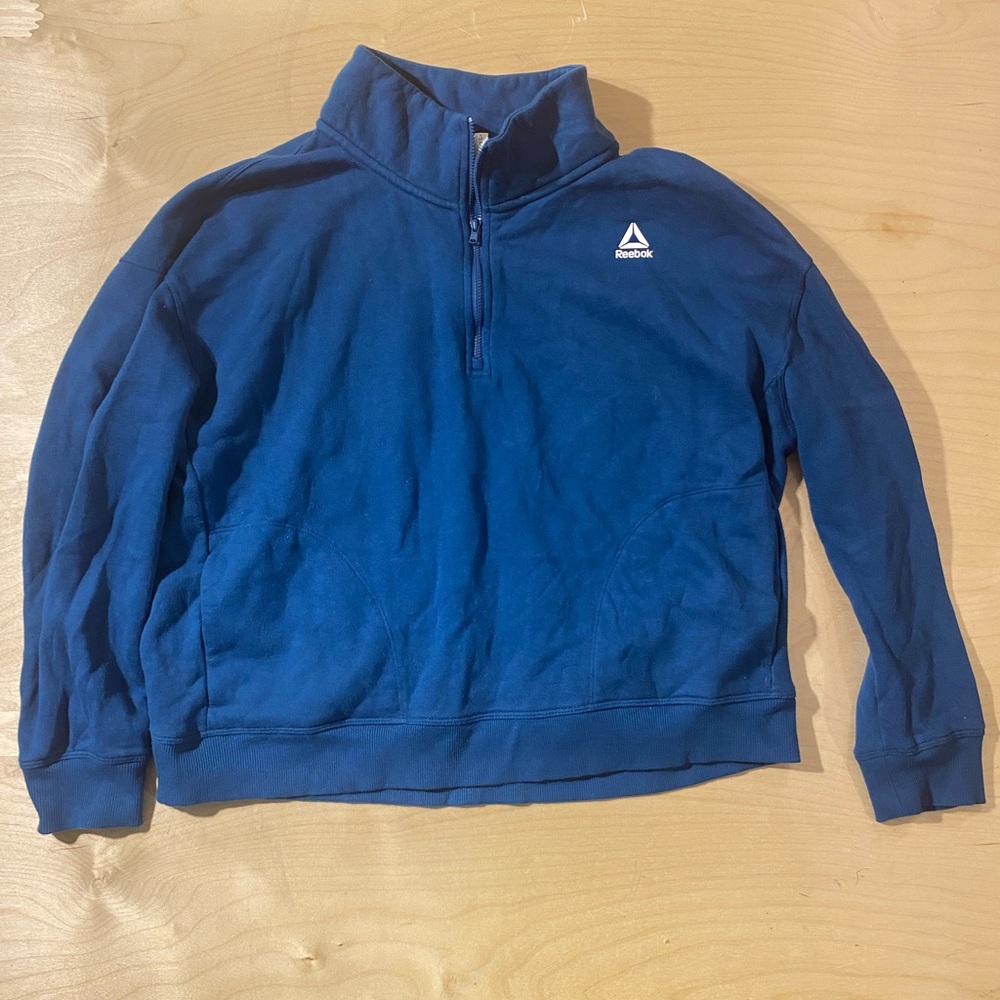 Reebok Men's Zip-Up Blue Sweatshirt Large (IG)